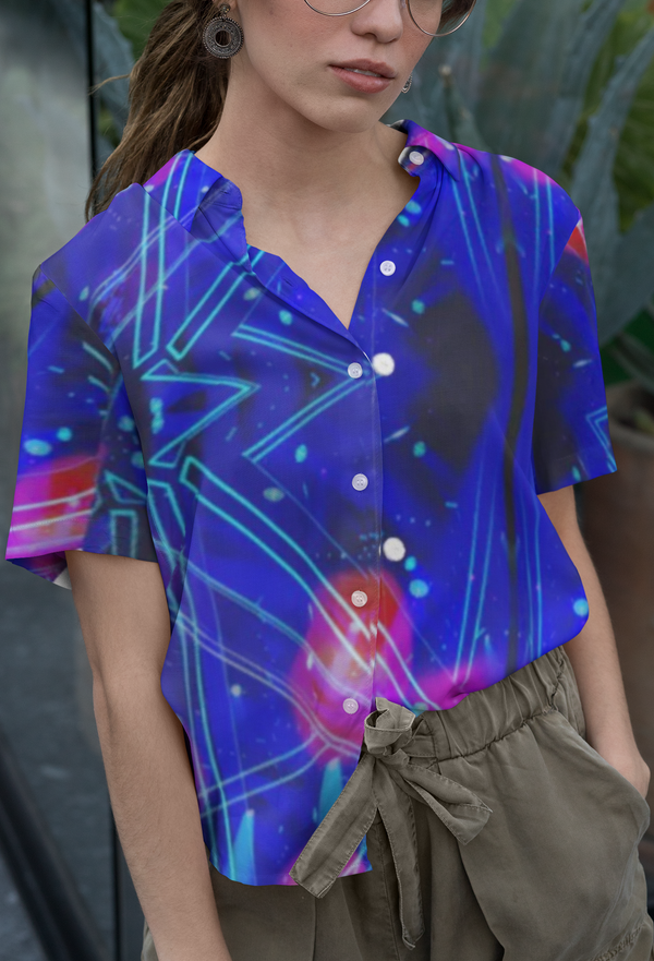Rhombus Hawaiian Shirt With Pocket