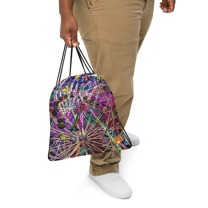 Monde Wheel Drawstring Bag