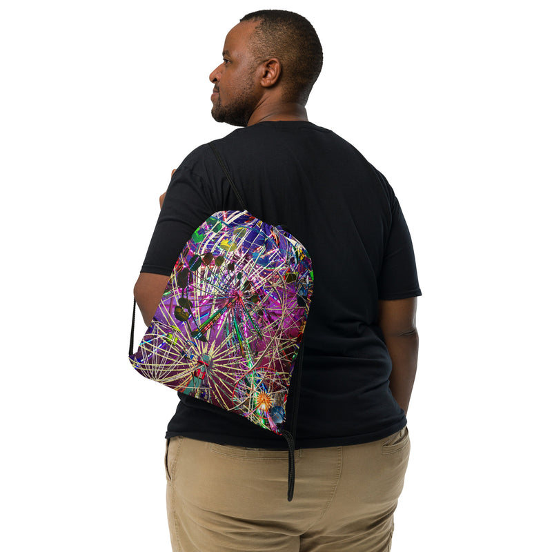 Monde Wheel Drawstring Bag