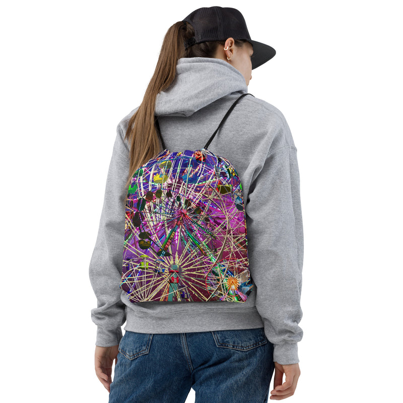 Monde Wheel Drawstring Bag