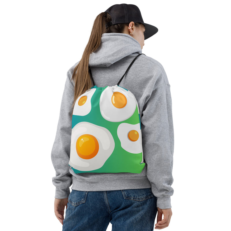 Monde Eggs Drawstring Bag