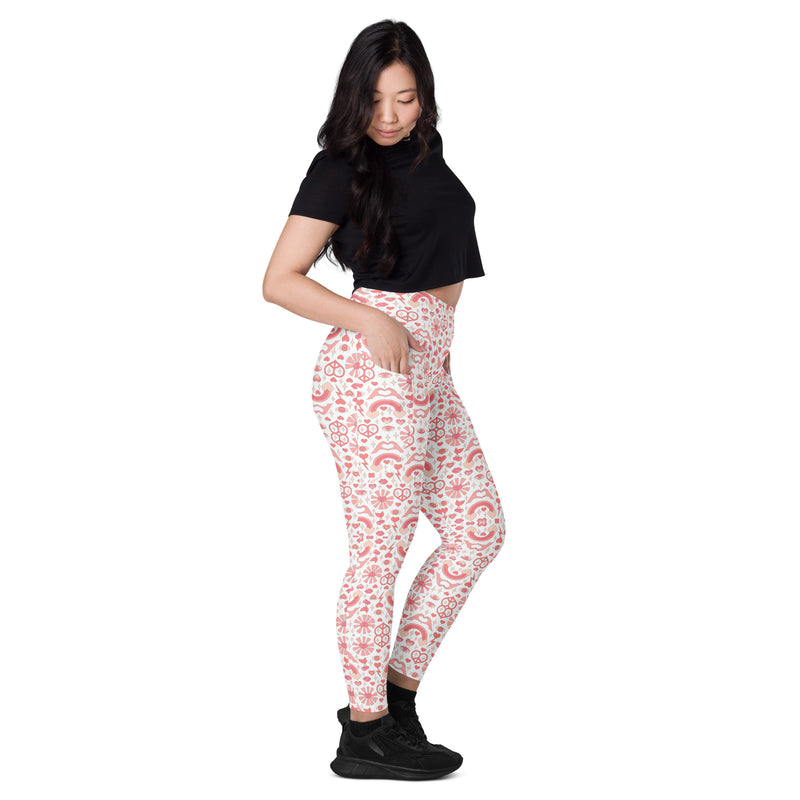 Pyschedelic Peace and Love Leggings with Pockets