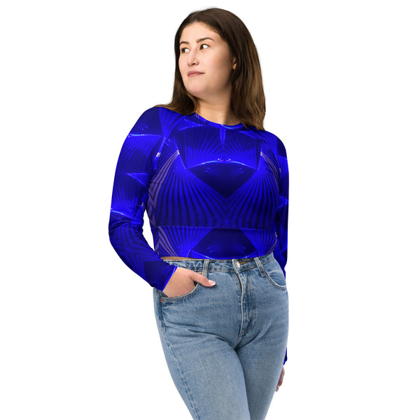 Low and Solid Long-Sleeve Crop Top
