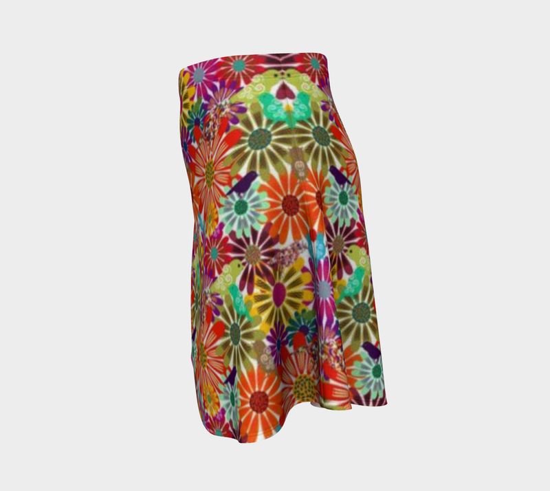 Flower Power Flare Skirt