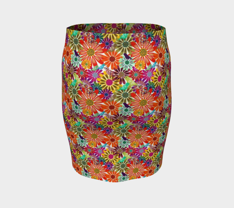Flower Power Fitted Skirt