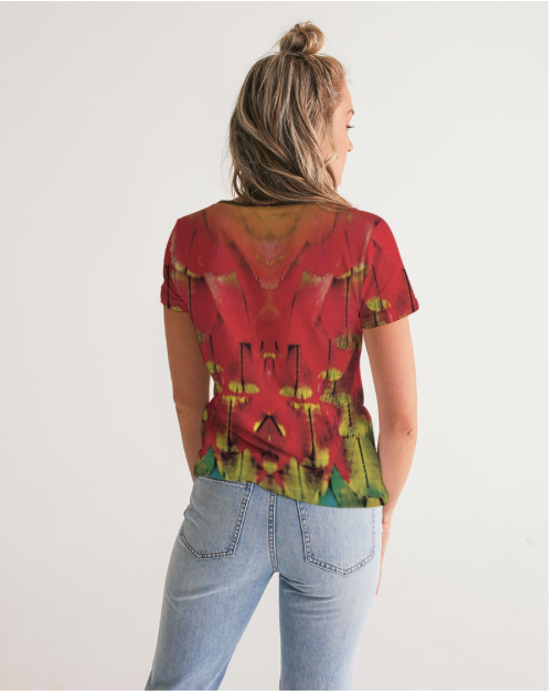 Macaw Women's V Neck SAMPLE in SIZE MEDIUM - ONE AVAILABLE - A Circus of Light 